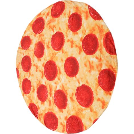 Couverture pizza pour adultes et enfants, plaid en flanelle douce et confortable, motif pizza amusant et coloré pour la maison (1/5)
