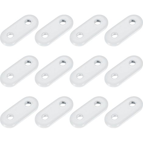 CCYKXALot de 12 poids de rideaux 14 x 32 x 4 mm 12 g Poids en fer pour rideaux inférieurs,nappes,drapeaux,rideaux de fenêtre Pendentifs pour salon,Blanc (1/5)