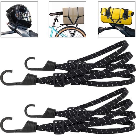 2x Gepäckspanner mit Haken, 60cm, 4-fach verstellbar, für Motorrad & Fahrrad (1/5)