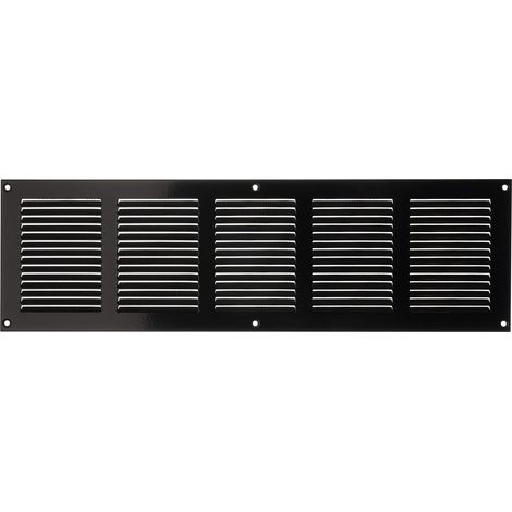 500x150mm Noir Métal Grille de Ventilation - Grille D'aération avec Moustiquaire