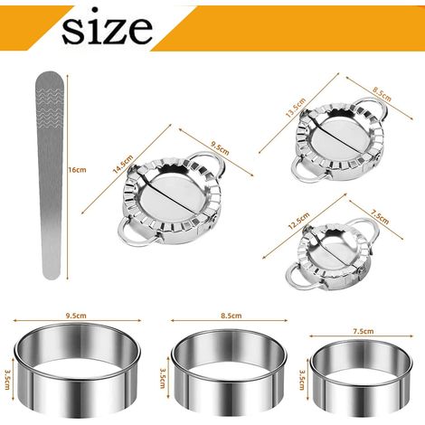 Kit per ravioli e tagliapasta, set da 7 pezzi per ravioli e tagliapasta in acciaio inox, stampo per ravioli, macchina per ravioli, accessori da cucina (1/4)