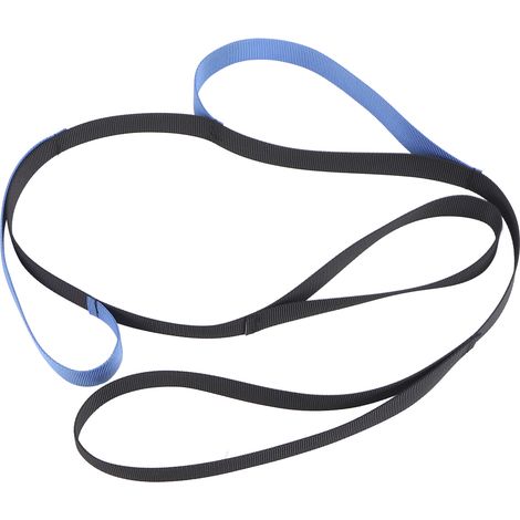 Sangle d'aide à la marche pour seniors, avec poignée et boucle de pied, pour mobilité et sécurité en déplacement bleue. (1/5)