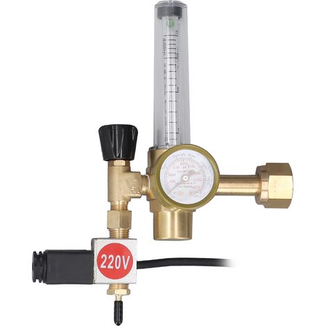 Régulateur de CO2 avec électrovanne et débitmètre CGA320, entrée en laiton, pour tentes de culture hydroponiques d'intérieur, prise UE 220 V (1/5)