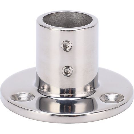 Support de main courante bateau 90° pour tube 25mm, base ronde en acier inoxydable 316, quincaillerie marine (1/5)