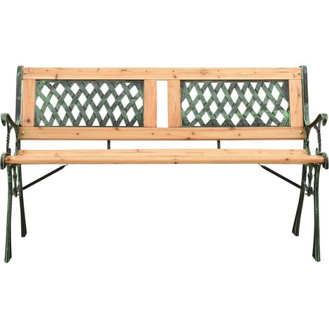 Maison Exclusive - Panchina da Giardino 122 cm in Ghisa e Legno Massello di Abete