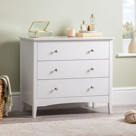 Ilsington White 3 Drawer Chest of Drawers (1/5)