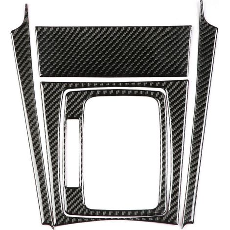 Bande de décoration en fibre de carbone pour levier de vitesses, compatible Mercedes-Benz Classe C W204 (2007-2013), conduite à gauche (1/4)