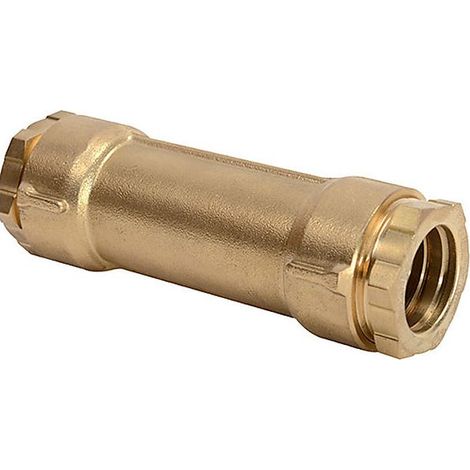Huot – Raccord PE à compression Ø25 – Manchon laiton de réparation – Pour tubes PE normes NF EN 12201 et PVC NF EN 1452 – Pression 25 bars