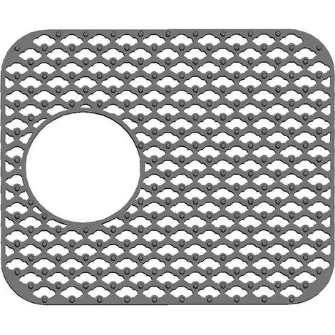 Protecteur de Lavabo en Silicone Antidérapant et Pliable, Tapis de Fond pour Évier de Cuisine en Acier Inoxydable ou Céramique (1/5)