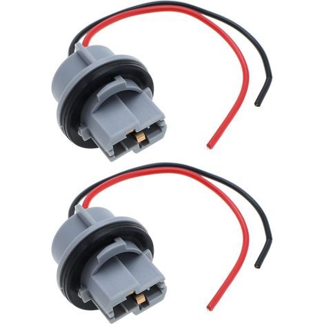 Lot de 2 Douilles d'ampoule T20 7440 - Adaptateur de Support de Lampe - Connecteur de câblage pré-câblé pour Voiture, Camion, remorque, Bateau, Caravane (1/5)