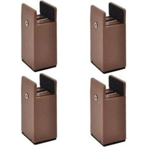 4er-Set verstellbare Möbelfüße – Braun – Höhe 100 mm – Passend für 10–37 mm