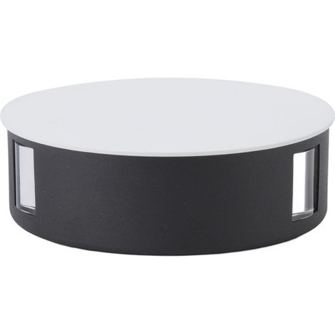 Runde LED-Wandleuchte aus Aluminium mit 3 Lichtstrahlen, für Schlafzimmer, Wohnzimmer, Flur, KTV, Esszimmer (AC85-265V, weiß, 9W, warmweißes Licht, dreistufige Beleuchtung) (1/5)