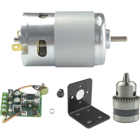 895 Motor 12V 9000RPM/24V 18000RPM High Torque DC Motor with Chuck Mount and 20A Speed Controller (1/5)