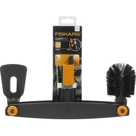 Fiskars QuikFit testina accessorio pulitore pulisci grondaie scopino e paletta (1/4)