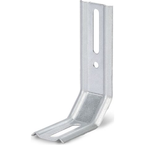 Équerre réglable – Angles de 45° – Gaufrée, avec Trou Oblong – Galvanisée Sendzimir – 50 x 30 x 80 mm – Marque