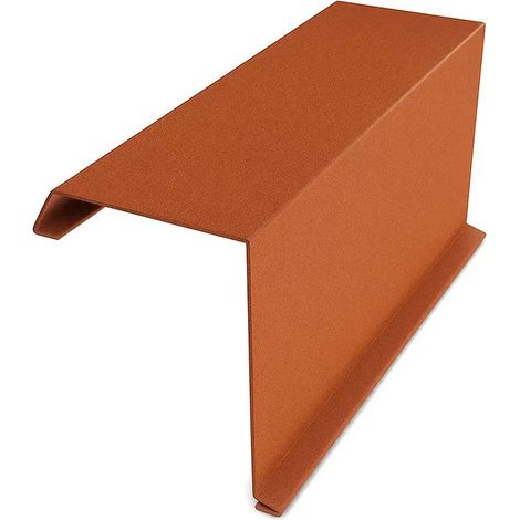 Bordure de fronton, 2000 × 312,5 × 0,5 mm, rouge brique Mat RAL 8004
