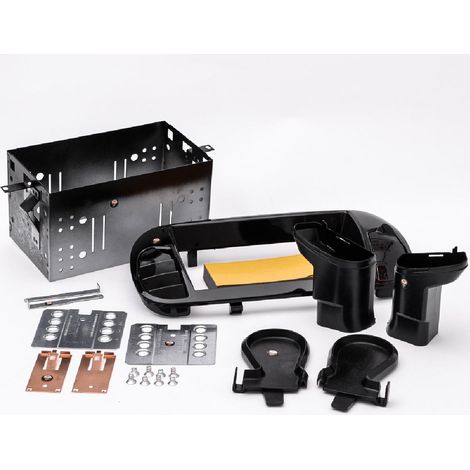 Kit facade autoradio FA227D compatible avec Fiat 500 et 500C - Noir brillant