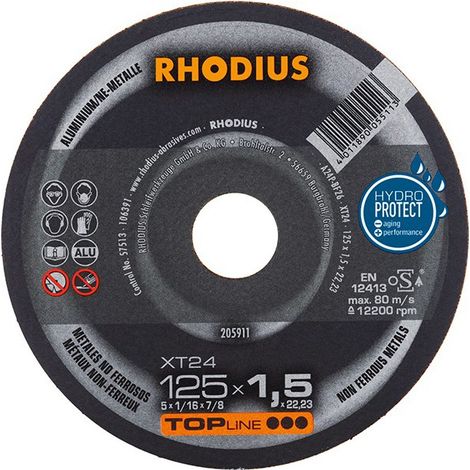 Disco de corte de alto rendimiento 125 mm rodius XT24 (1/2)