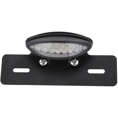 QORVA
-Feu arrière de moto LED, feu de freinage, stop, feux de plaque d'immatriculation pour Café Racer, blanc