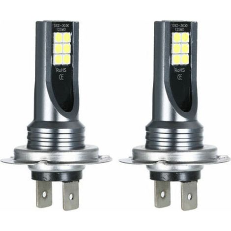 Illuminazione per auto, H7 Auto LED Antinebbia Lampadine Fari Kit 6000K Bianco Luce Diurna Decoder Antinebbia, Nero (1/5)