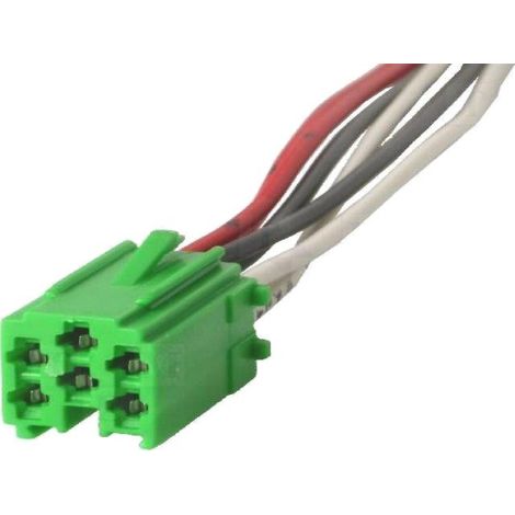 Fiche autoradio Mini ISO 6PIN fils nus avec broches
