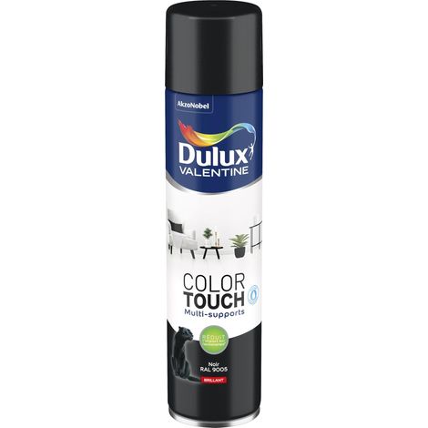 Peinture Aérosol Color Touch - Brillant Noir 600 ml - Dulux Valentine