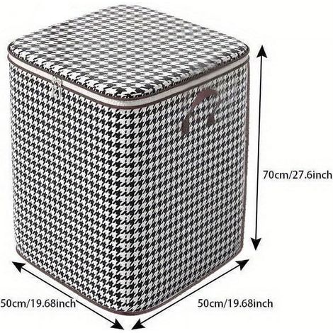 Sac De Rangement Pour Vêtements - Imprimé Chester - Tissu Coton Étanche - Capacité Élevée - Pliable - 1 Pièce (1/5)