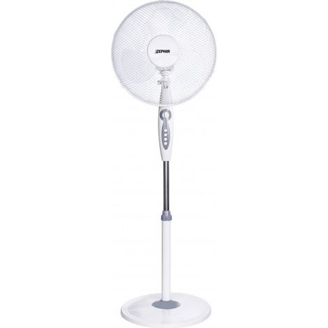 Zephir – Ventilateur sur pied 40W – Hauteur 133 cm – Grille en nid d'abeille – Minuterie intégrée