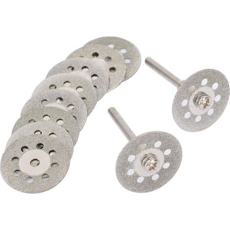 Lot de 12 mini-disques à tronçonner perforés 22 mm, diamant, disques à découper (1/5)