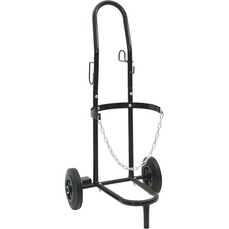 Hand Trolley Black and Red 49 x 49 x 101 cm Steel vidaXL