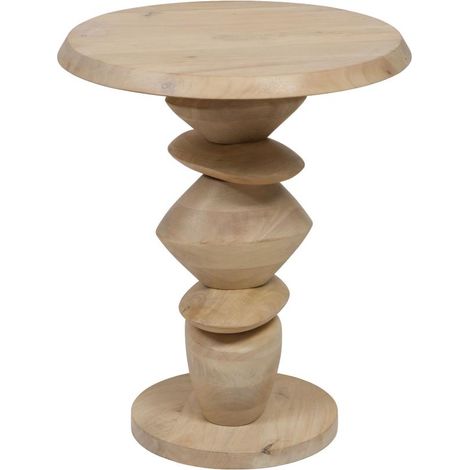 Amadeus - Bout de canapé rond en manguier Ø47 cm Dan (1/3)