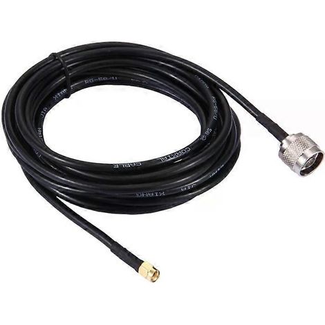 Câble RP-SMA vers N mâle RG58 - Longueur 5 m, Connexion de haute qualité, (1/5)