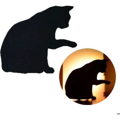 Belle forme de chat acrylique applique humeur veilleuse capteur Sport chambre escalier décoration de la maison 4