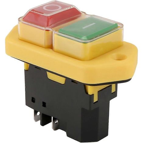 Interrupteur électromagnétique YH02-A 220 V 15 A, bouton-poussoir de démarrage 5 broches, étanche, pour machines-outils (1/5)