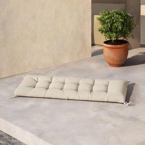 Coussin de jardin beige en polyester PP-coton 198 x 65 x 13 cm (1/5)
