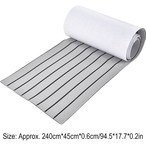 Tapis de pont antidérapant pour bateau en EVA, gris clair, revêtement marin yacht (1/5)