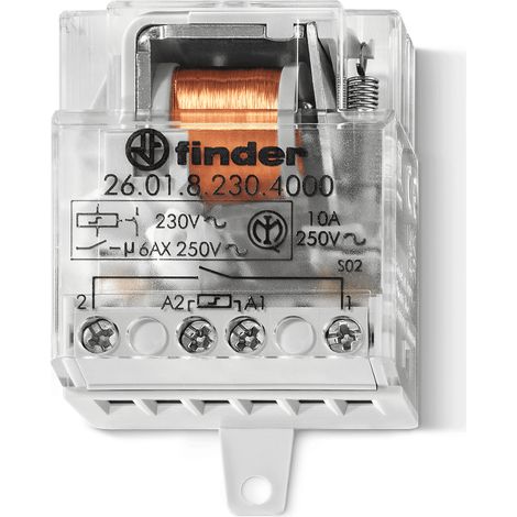 Relé ad impulsi unipolare 1NO 10A 230Vac Finder 260182304000