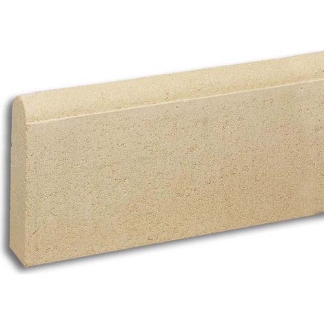 Bordillo redondo 50x20 cm. - Unidad - Tostado