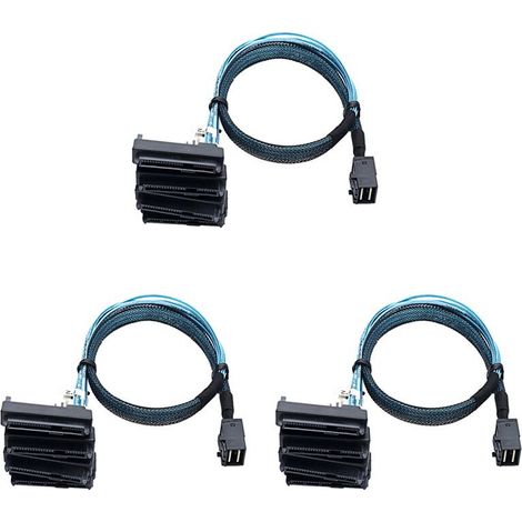 3X SFF-8643 auf SFF-8482 4X29-Pin SAS Festplatten-Serverkabel 3.33TF/1m (1/5)