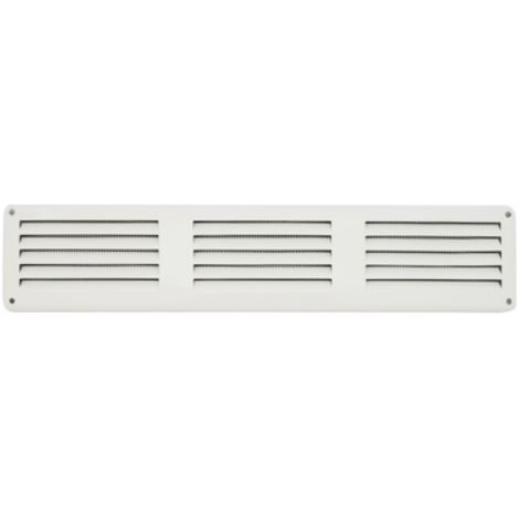 GRIGLIA DA SOVRAPPORRE IN METALLO CON RETE L. 300 X H. 60 MM Alluminio Argento FIRST