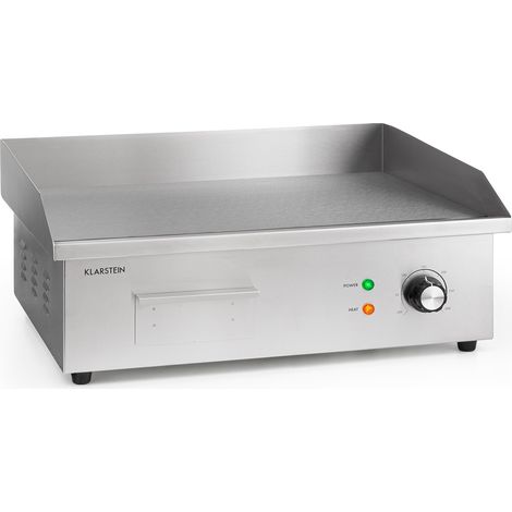 Klarstein – Barbecue électrique 3000W – Plaque en fonte 54,5 x 35 cm – Température 200-300°C en 5-7 min – Pour restauration rapide