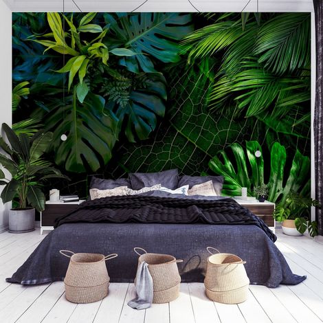 Papier peint adhésif Jungle sombre - 147 x 105 cm
