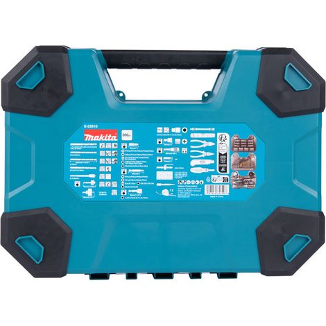 Makita E-22610 Set di 200 punte e bit per avvitatori