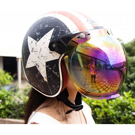 Visière de casque jet, visière bulle pour casque de moto, accessoire pour casque de moto (1/5)