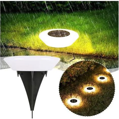 Spot Solaire Jardin Encaster Étanche pour Aménagement Paysager Éclairage Extérieur Décoratif Compatible Pelouse Durable (1/5)
