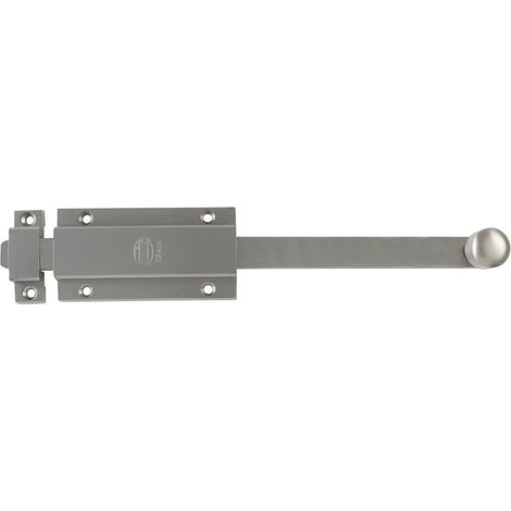 Verrou À Coulisse - Laiton Chromé Mat - 200 mm - Pour Portes Intérieures Extérieures - 1 Pièce (1/5)