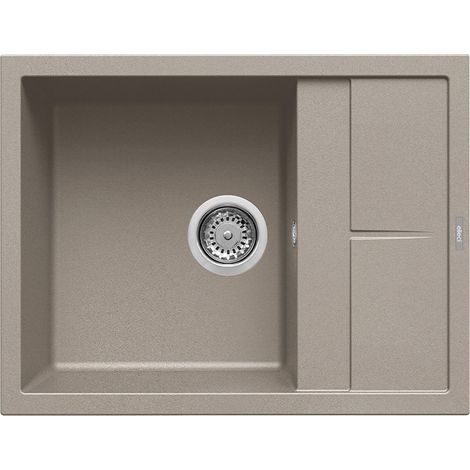 Lavello Elleci Incasso 1 vasca 65x50 Unico 125 Granitek Grigio Tortora LGU12543 (1/3)