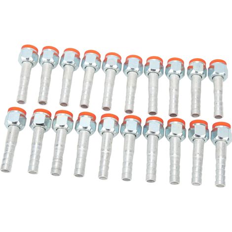 Lot de 20 raccords cannelés droits en aluminium haute résistance pour tuyaux de climatisation, universels pour voitures et camions, 5/8 po (1/5)