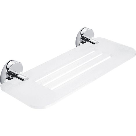 Nimco Unix étagère de salle de bain avec trous, blanc mat, 30 cm UN X330-26 (1/2)