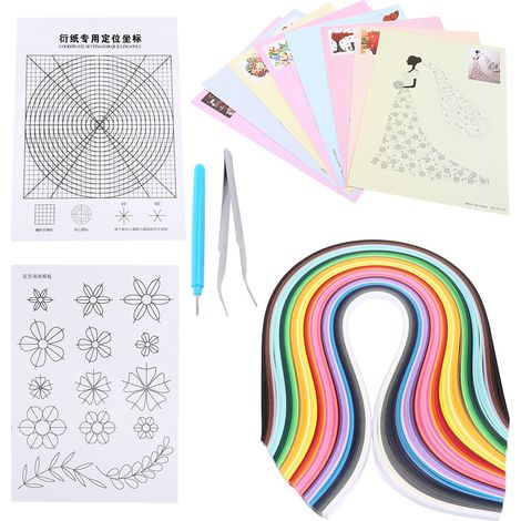 Kit DIY Quilling 6 en 1 : Ensemble Outils Papier Artisanat pour Décorations Créatives (1/5)